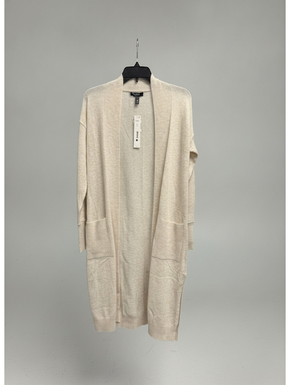 Aqua 100 %Cashmere Long Open Front Cashmere Cardigan